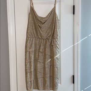 Laundry by Shelli Segal Gold Spaghetti strap dress